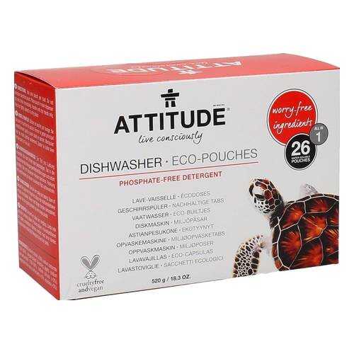 Таблетки для посудомоечной машины Attitude 26 штук в Комус