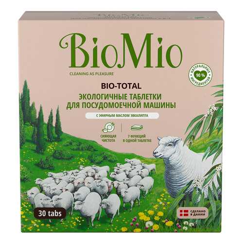 Таблетки для посудомоечной машины BioMio bio-total 30 штук в Комус