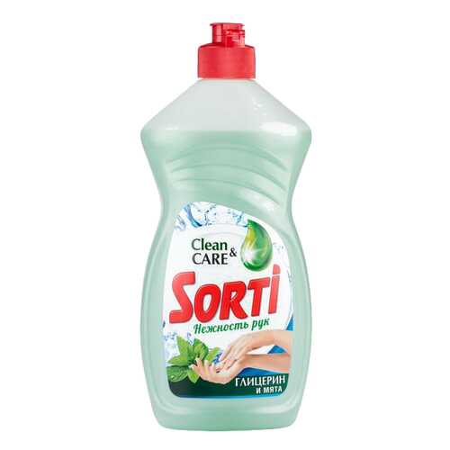 Жидкость для мытья посуды Sorti clean&care нежность рук глицерин и мята 470 г в Комус