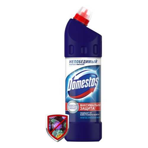 Средство для туалета гель Domestos максимальная защита против известкового налета 1 л в Комус