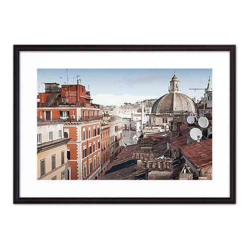 Постер в рамке Via del Corso Рим 21х30 см в Комус