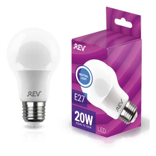 Лампа светодиодная REV A60 Е27 20W, 4000K, холодный свет в Комус