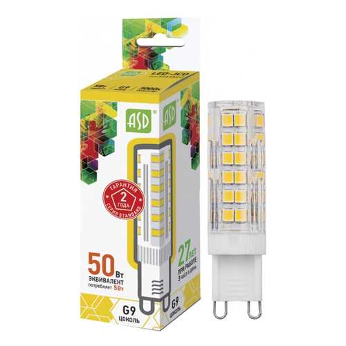 Лампочка ASD G9 220V 5W 400Lm 3000К LED-JCD-standard в Комус
