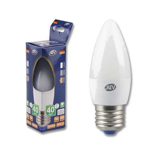 Лампочка светодиодная LED, свеча Е27 5W 2700K теплый свет в Комус