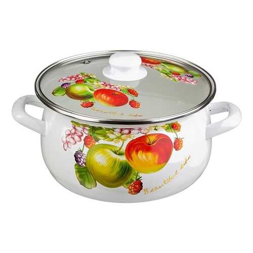 Кастрюля AGNESS, 4,5 л, розы в Комус