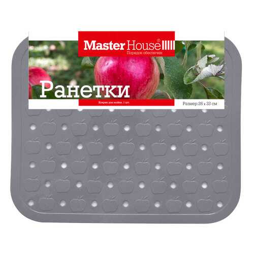 Коврик для сушки посуды MasterHouse 60420 Зеленый, серый в Комус