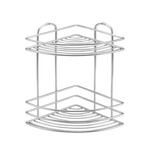 Полка в ванную TEKNO-TEL угловая BK022SSM 2 яруса 20х20х28 в Комус